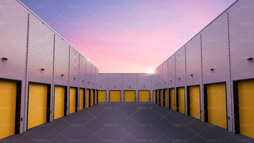 彩钢抗风卷帘门